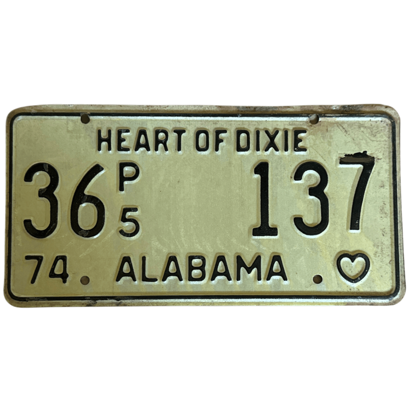 Placă de înmatriculare Alabama
