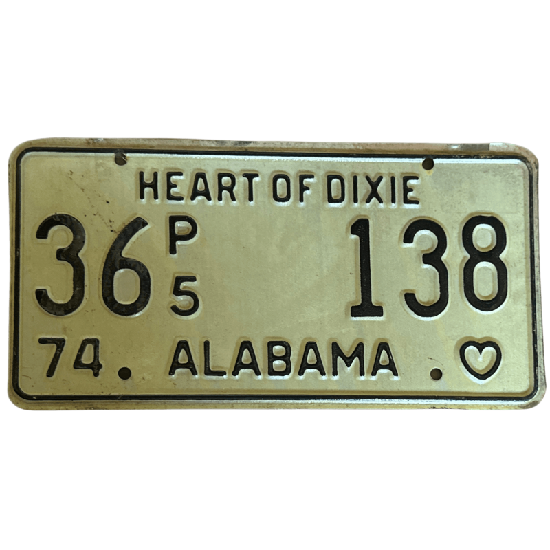 Placă de înmatriculare Alabama