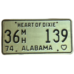 Placă de înmatriculare Alabama