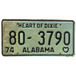Placă de înmatriculare Alabama