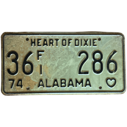 Placă de înmatriculare Alabama