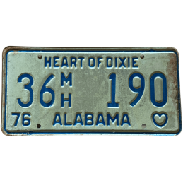 Placă de înmatriculare Alabama