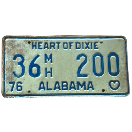Placă de înmatriculare Alabama