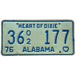 Placă de înmatriculare Alabama