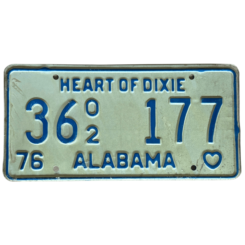 Placă de înmatriculare Alabama