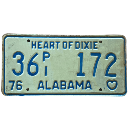 Placă de înmatriculare Alabama