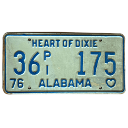Placă de înmatriculare Alabama