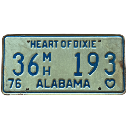 Placă de înmatriculare Alabama