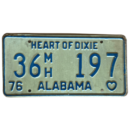Placă de înmatriculare Alabama