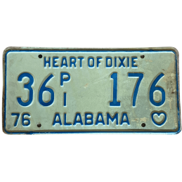 Placă de înmatriculare Alabama