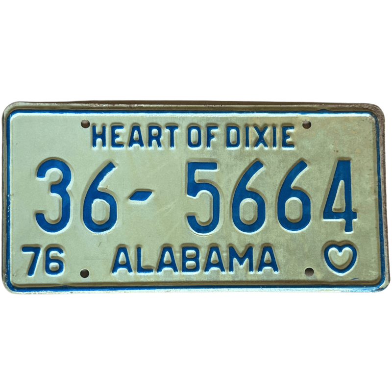 Placă de înmatriculare Alabama