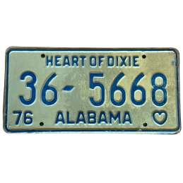 Placă de înmatriculare Alabama
