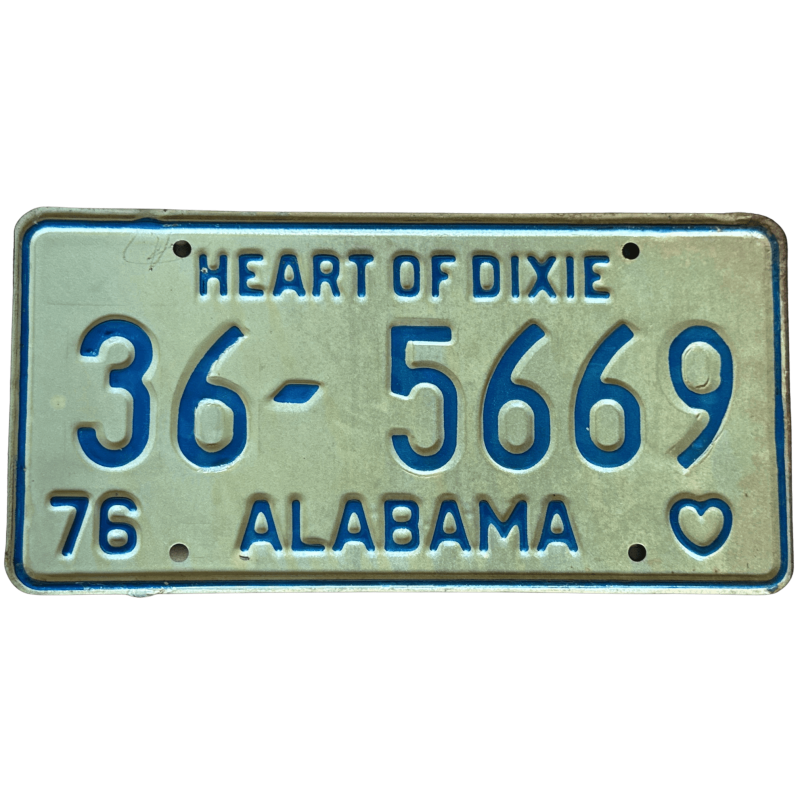 Placă de înmatriculare Alabama