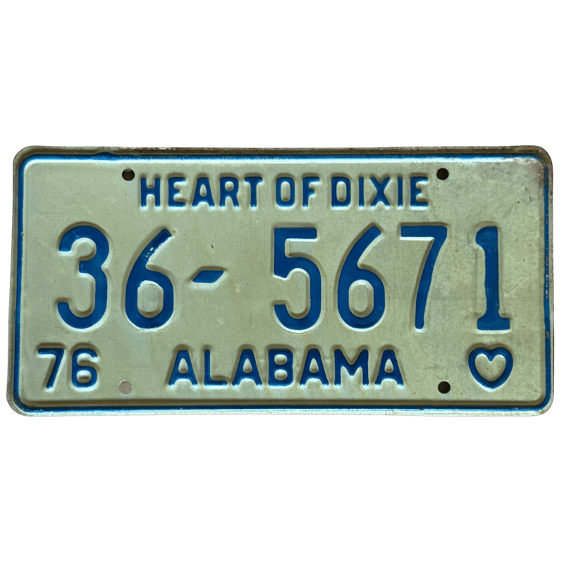 Placă de înmatriculare Alabama