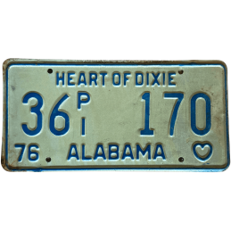 Placă de înmatriculare Alabama