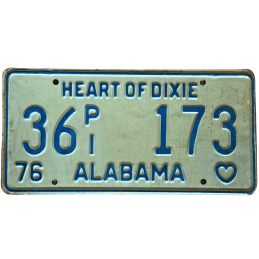 Placă de înmatriculare Alabama