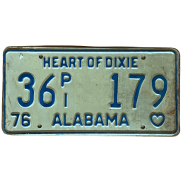 Placă de înmatriculare Alabama