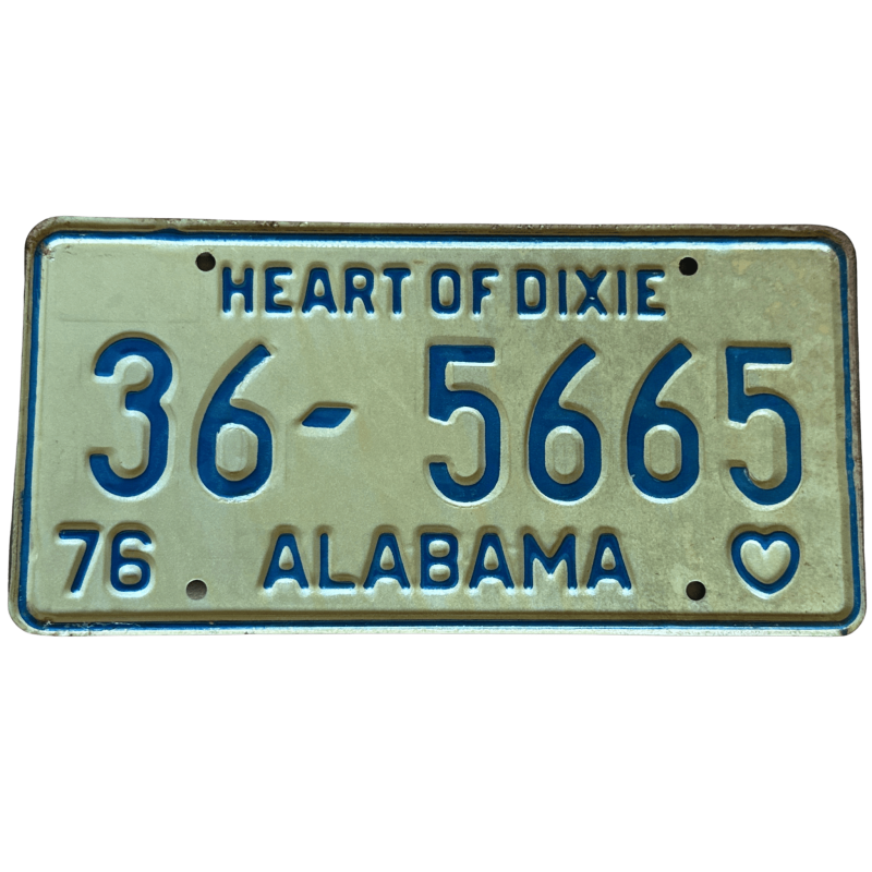 Placă de înmatriculare Alabama