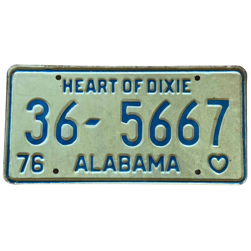 Placă de înmatriculare Alabama