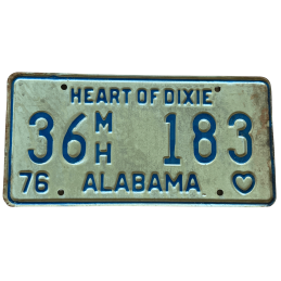 Placă de înmatriculare Alabama