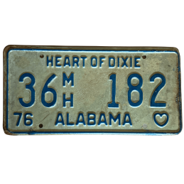 Placă de înmatriculare Alabama