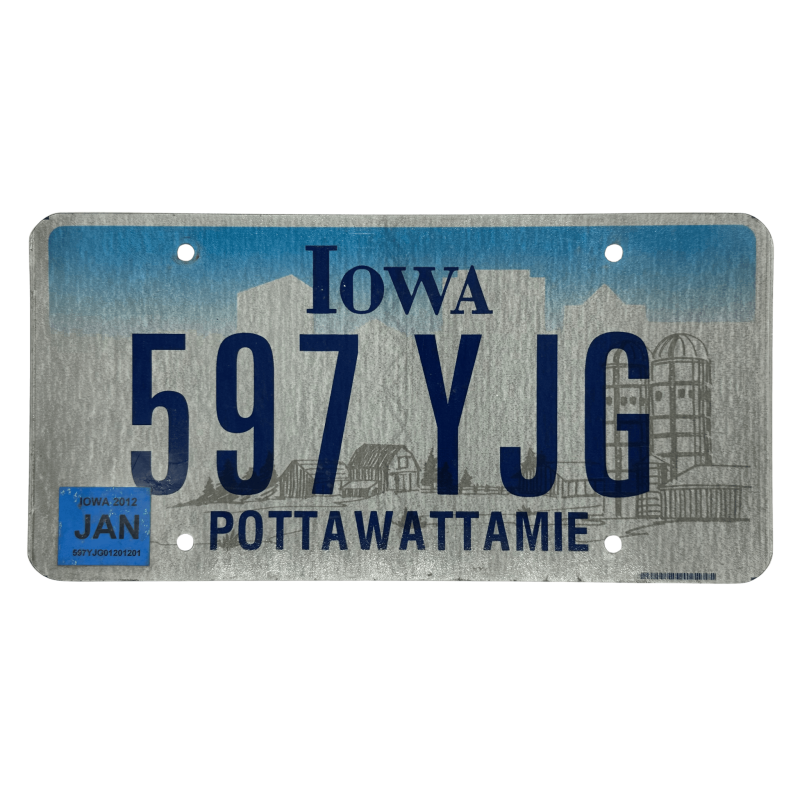 Placă de înmatriculare Iowa