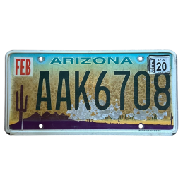Placă de înmatriculare din Arizona