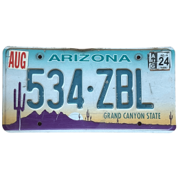 Placă de înmatriculare din Arizona