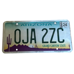 Placă de înmatriculare din Arizona