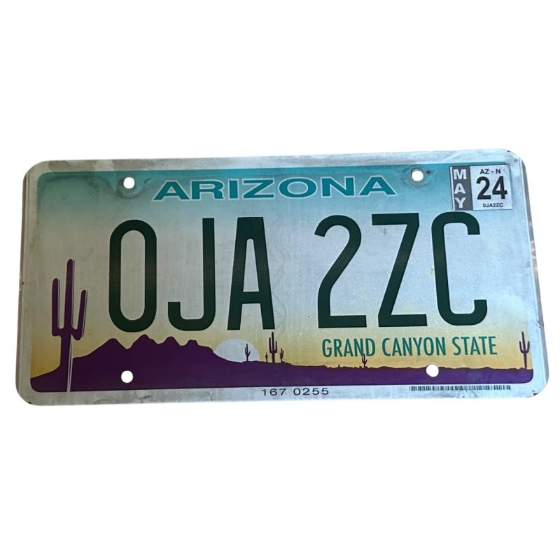 Placă de înmatriculare din Arizona