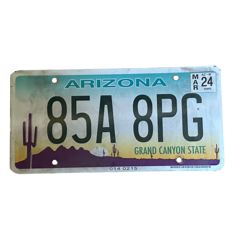 Placă de înmatriculare din Arizona