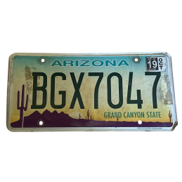 Placă de înmatriculare din Arizona