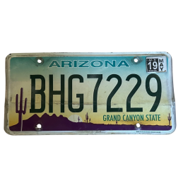 Placă de înmatriculare din Arizona
