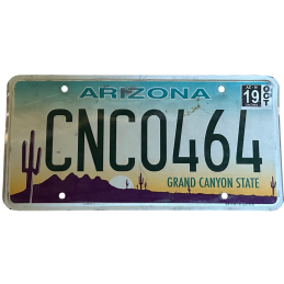 Placă de înmatriculare din Arizona