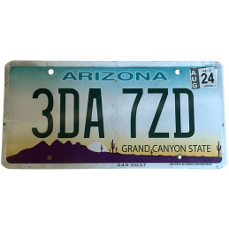 Placă de înmatriculare din Arizona