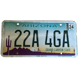 Placă de înmatriculare din Arizona