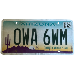 Placă de înmatriculare din Arizona