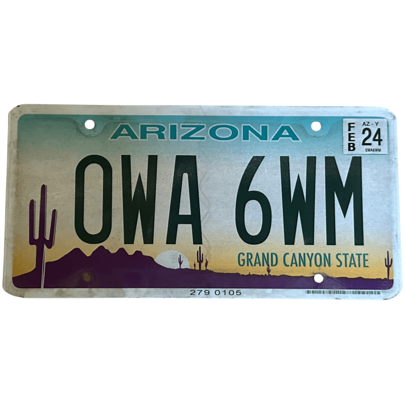 Placă de înmatriculare din Arizona