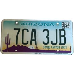 Placă de înmatriculare din Arizona