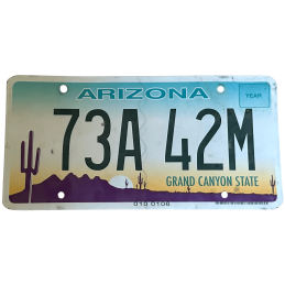 Placă de înmatriculare din Arizona