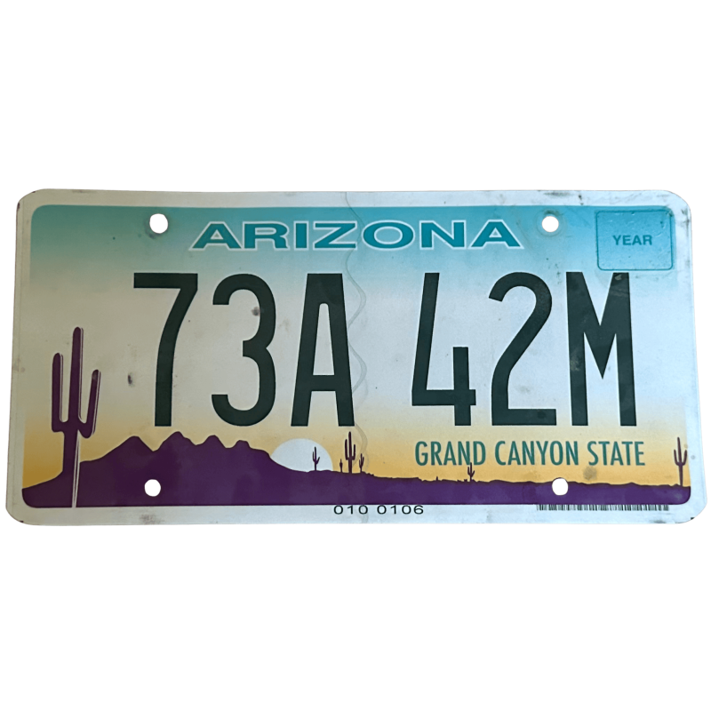 Placă de înmatriculare din Arizona