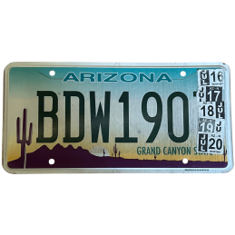 Placă de înmatriculare din Arizona