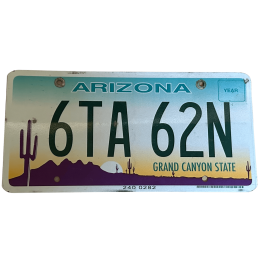 Placă de înmatriculare din Arizona