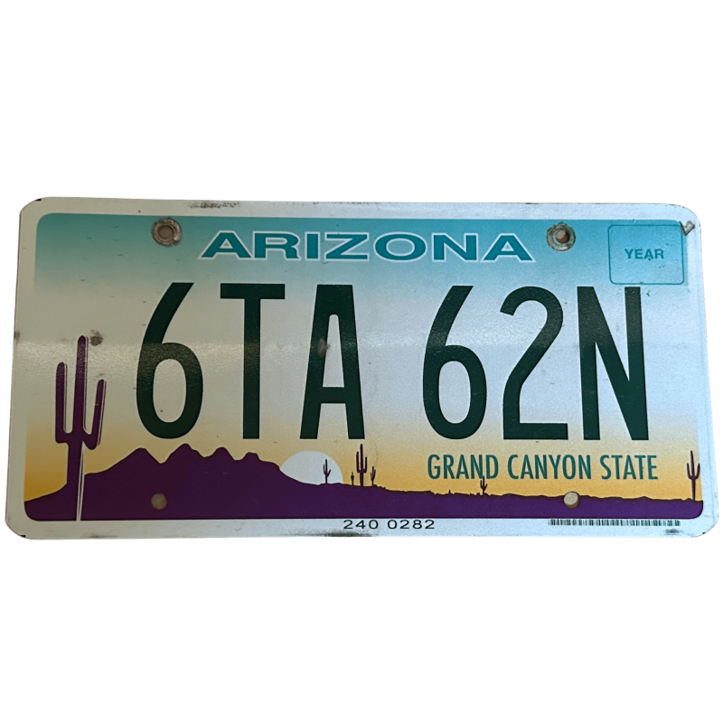 Placă de înmatriculare din Arizona