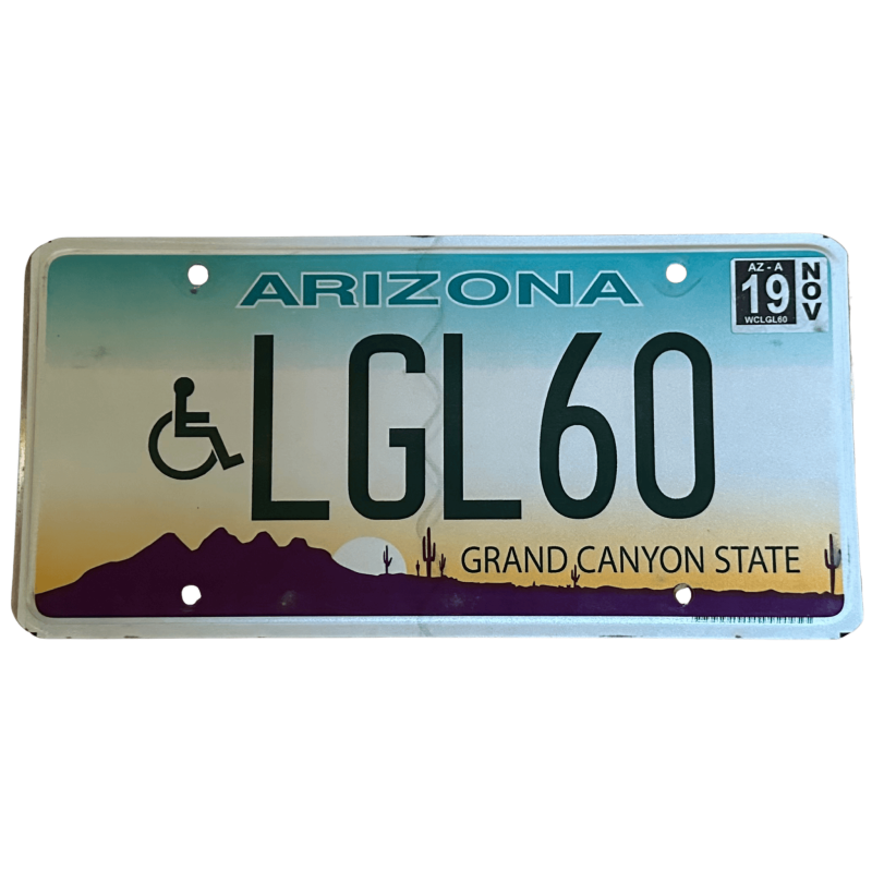 Placă de înmatriculare din Arizona