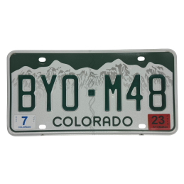 Placă de înmatriculare din Colorado