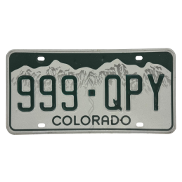 Placă de înmatriculare din Colorado