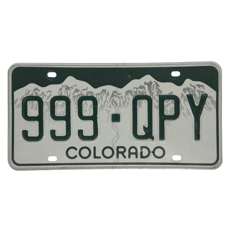 Placă de înmatriculare din Colorado