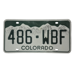 Placă de înmatriculare din Colorado