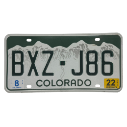 Placă de înmatriculare din Colorado